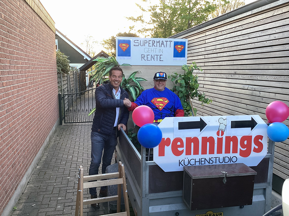 Küchenstudio Rennings - Verabschiedung eines Mitarbeiters in Rente